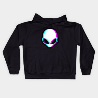 Neon Alien Head Kids Hoodie